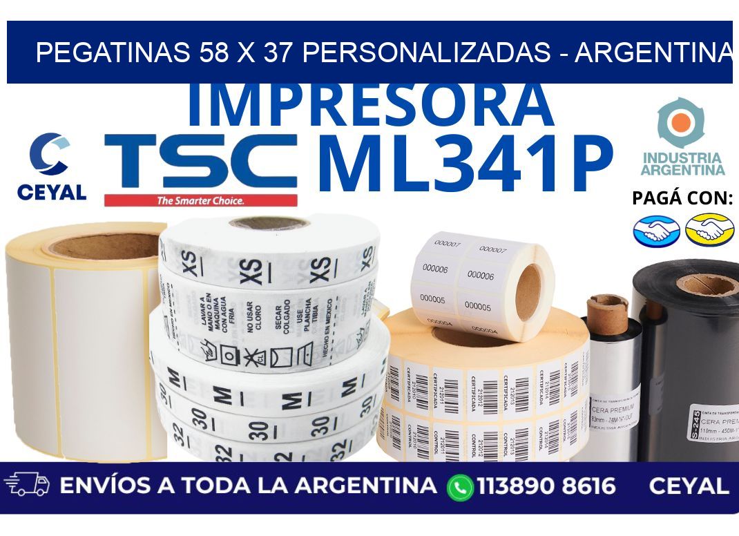 pegatinas 58 x 37 personalizadas - Argentina