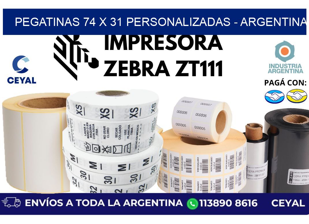 pegatinas 74 x 31 personalizadas - Argentina