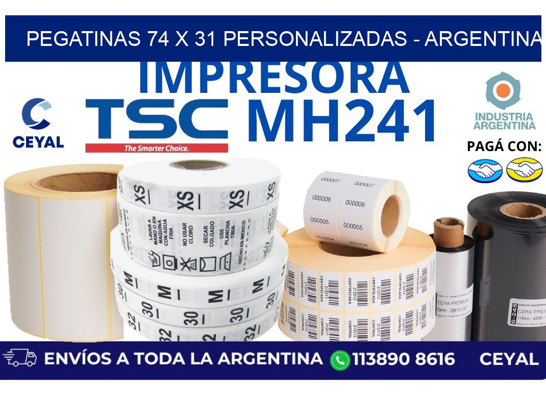 pegatinas 74 x 31 personalizadas – Argentina