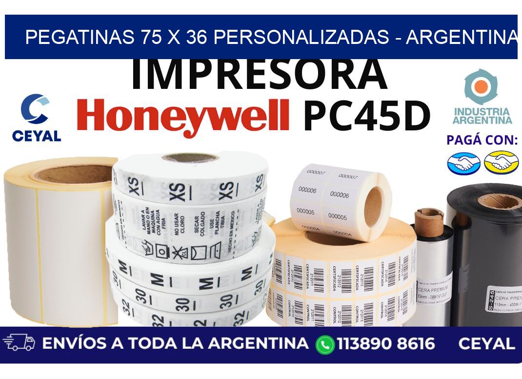 pegatinas 75 x 36 personalizadas - Argentina