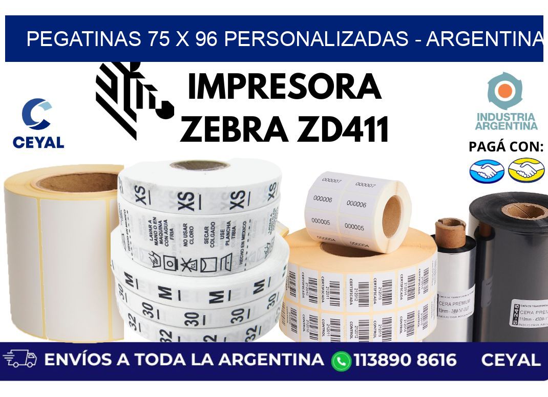 pegatinas 75 x 96 personalizadas - Argentina