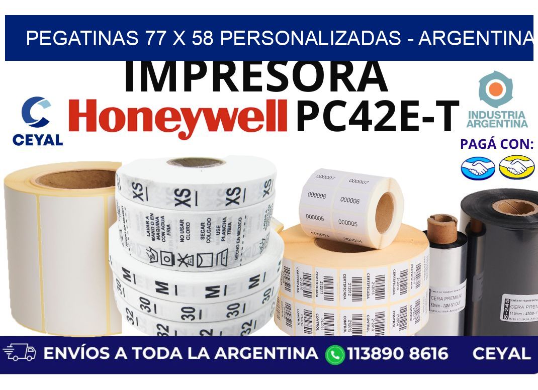 pegatinas 77 x 58 personalizadas – Argentina