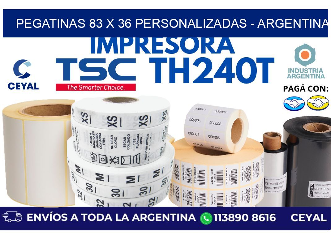 pegatinas 83 x 36 personalizadas – Argentina