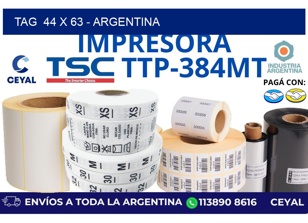 tag  44 x 63 – Argentina