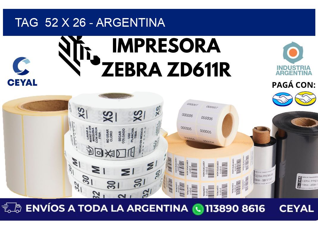 tag  52 x 26 - Argentina