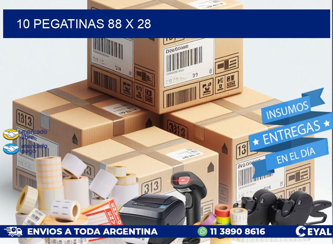 10 PEGATINAS 88 x 28