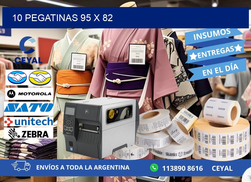 10 PEGATINAS 95 x 82