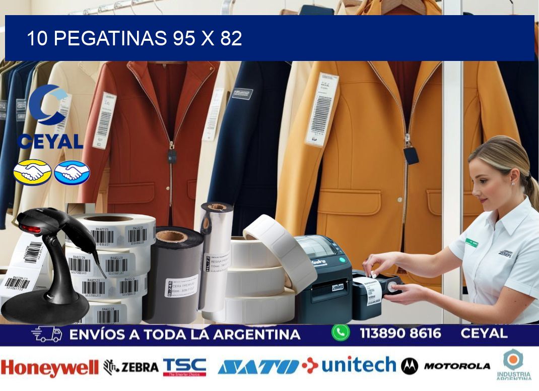 10 PEGATINAS 95 x 82