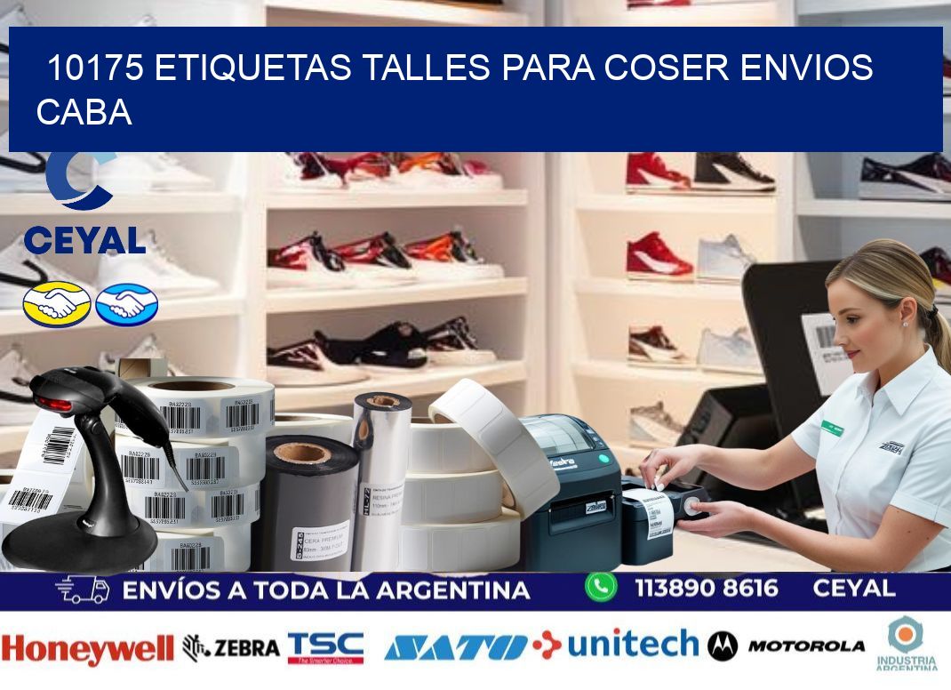10175 ETIQUETAS TALLES PARA COSER ENVIOS CABA
