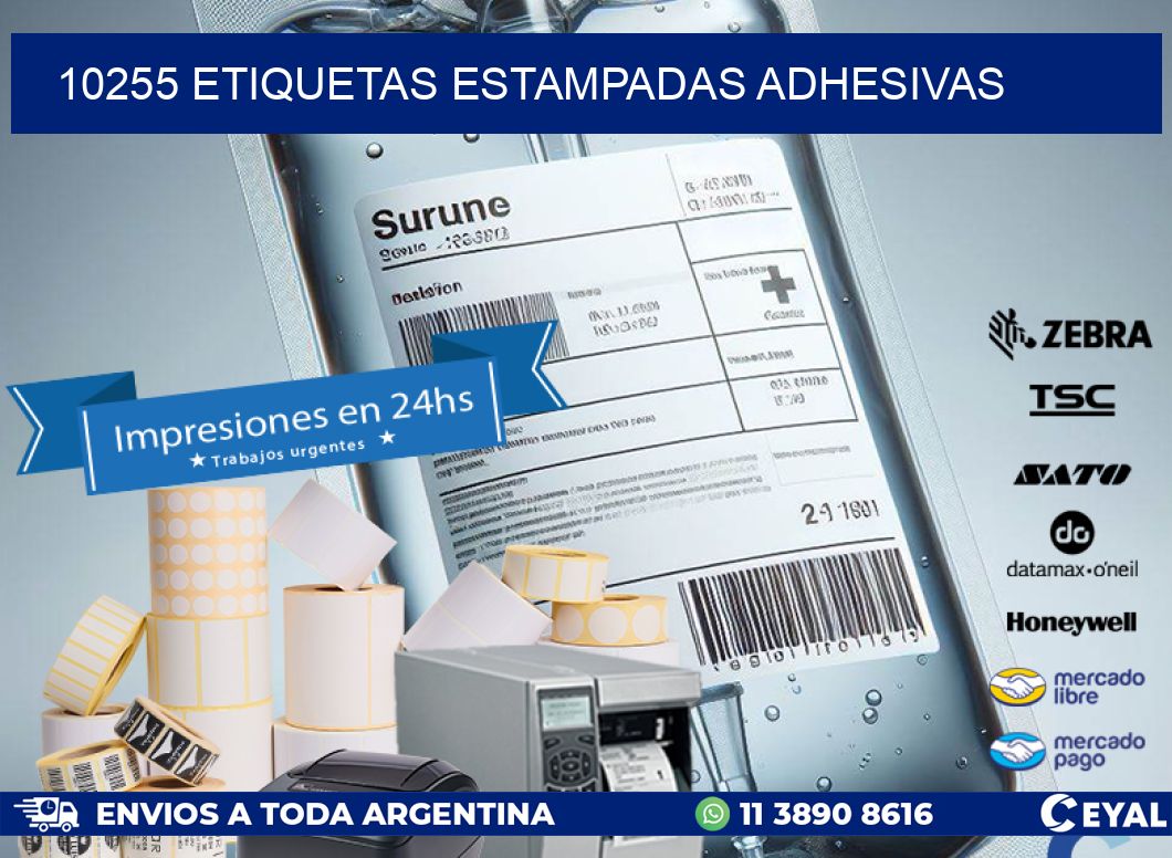 10255 etiquetas estampadas adhesivas
