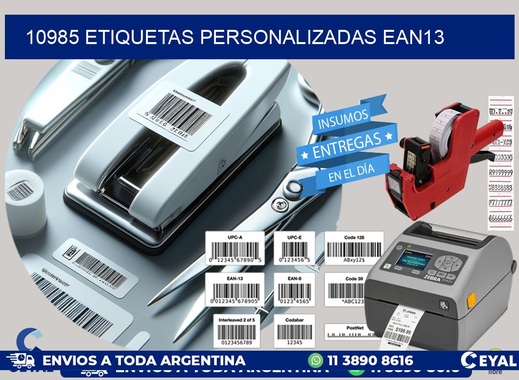 10985 Etiquetas personalizadas ean13