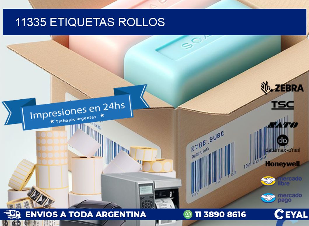 11335 etiquetas rollos