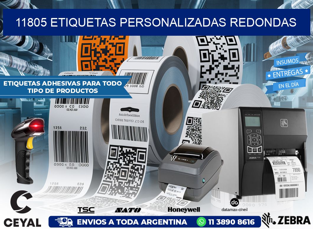 11805 Etiquetas personalizadas redondas