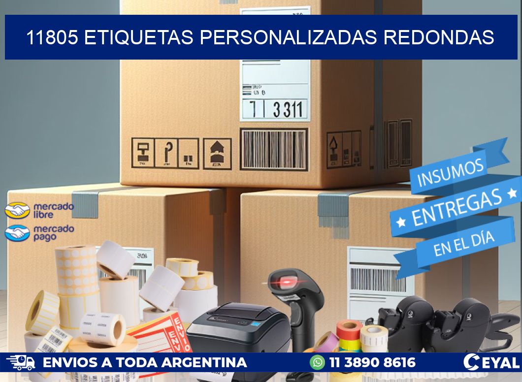 11805 Etiquetas personalizadas redondas