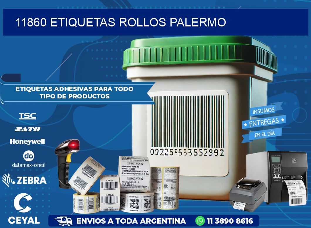 11860 etiquetas rollos PALERMO