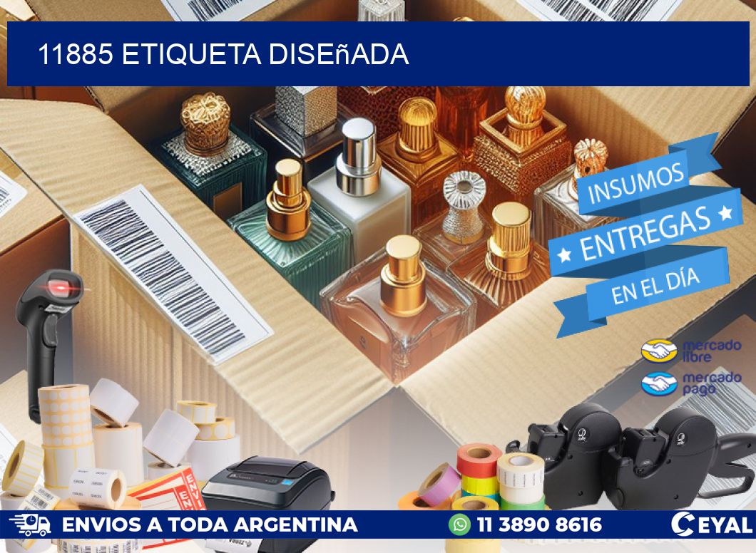 11885 etiqueta diseñada