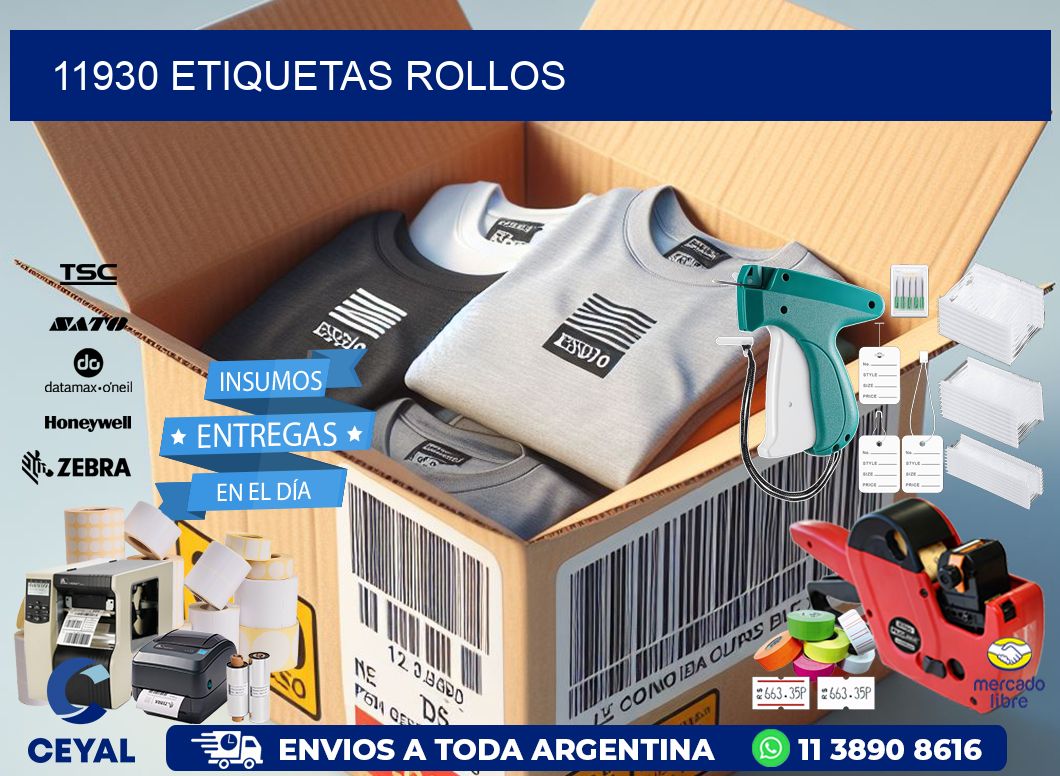 11930 etiquetas rollos