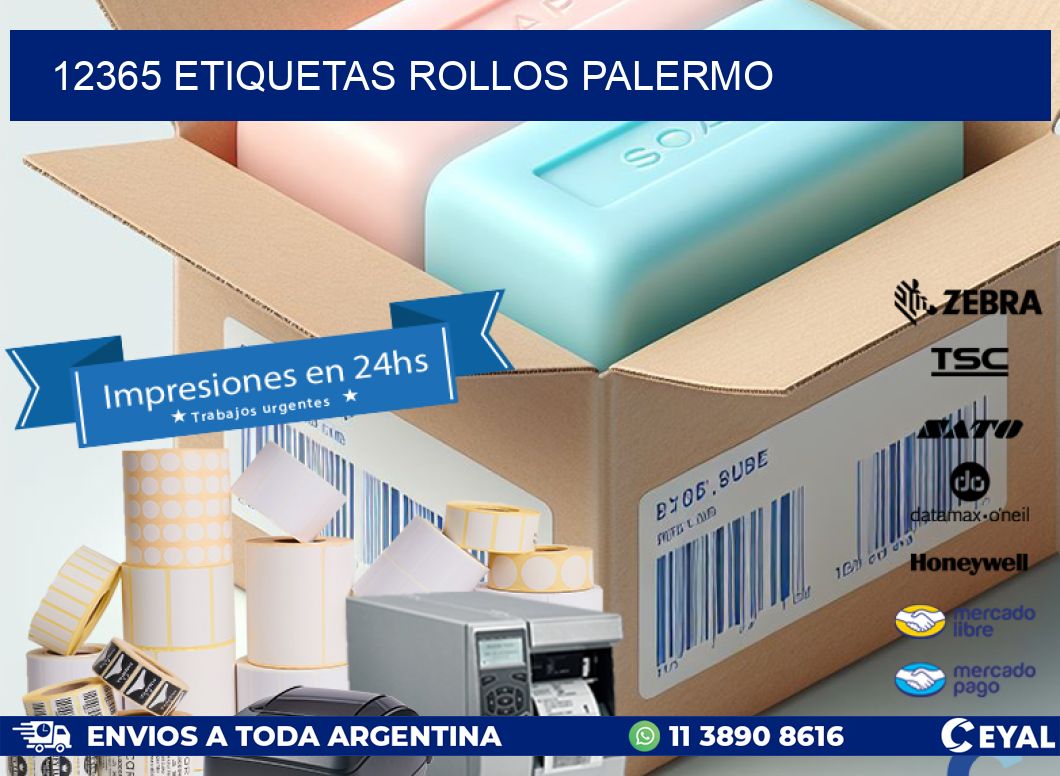 12365 etiquetas rollos PALERMO