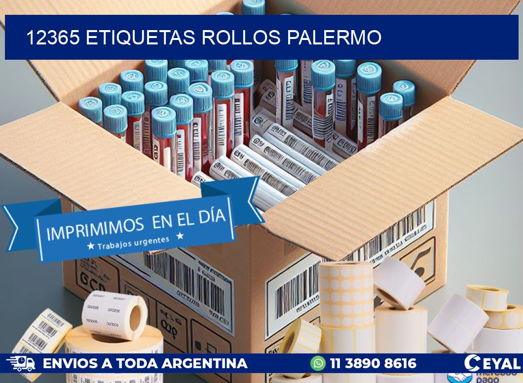 12365 etiquetas rollos PALERMO