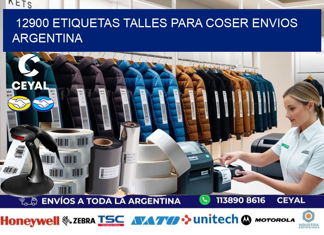 12900 ETIQUETAS TALLES PARA COSER ENVIOS ARGENTINA