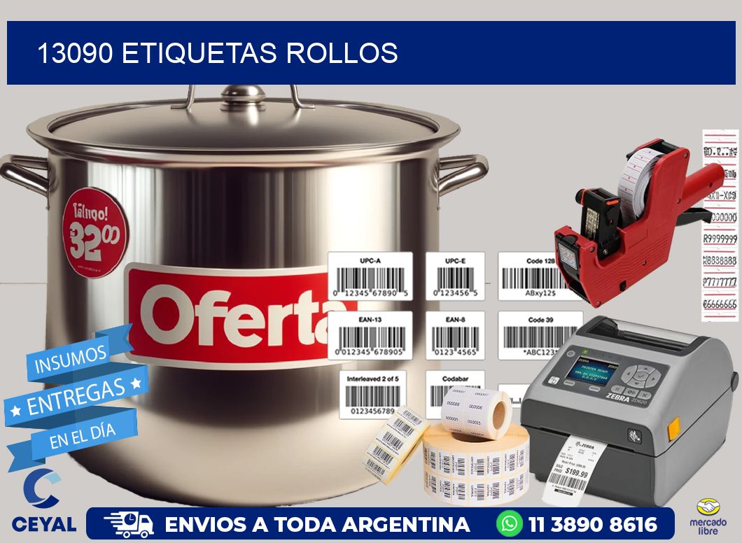 13090 Etiquetas rollos