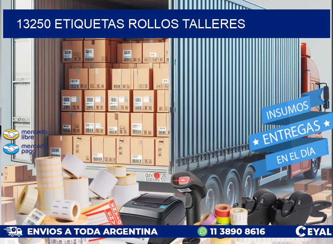 13250 etiquetas rollos TALLERES