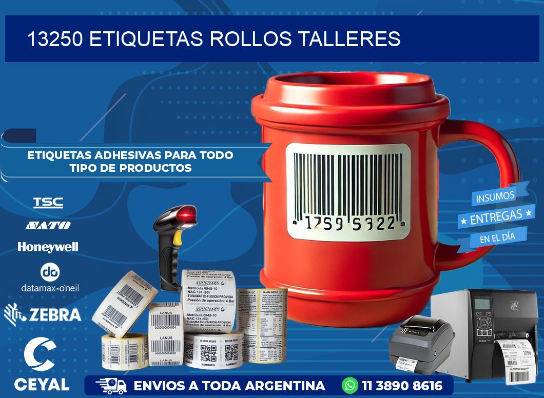 13250 etiquetas rollos TALLERES