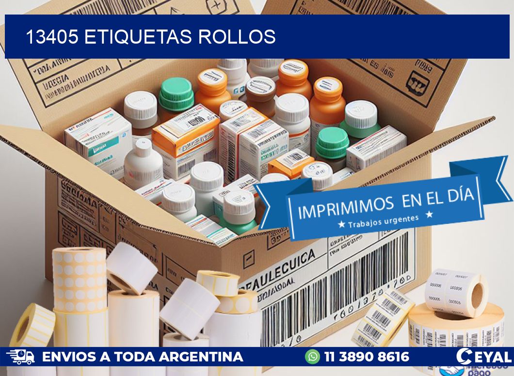 13405 etiquetas rollos