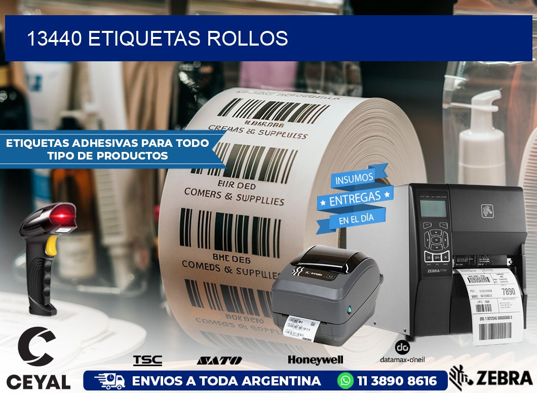 13440 etiquetas rollos