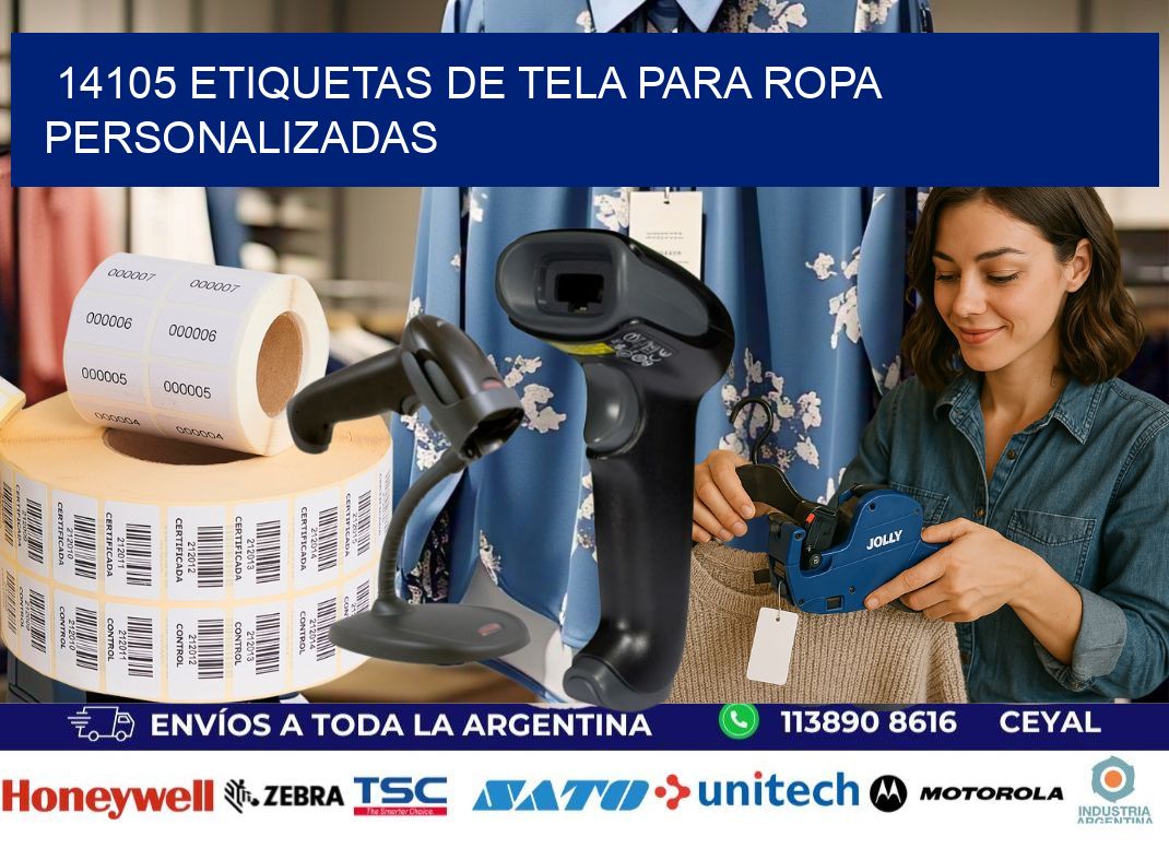 14105 Etiquetas de tela para ropa personalizadas