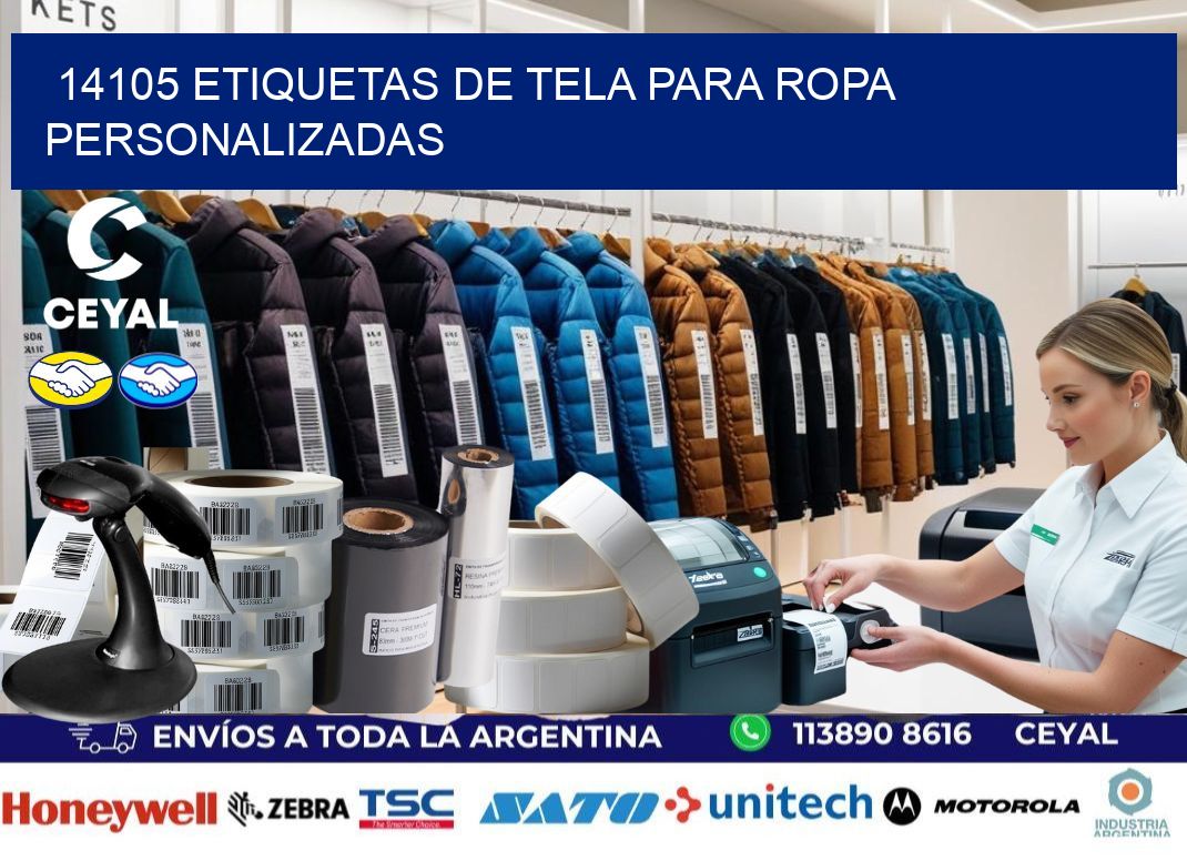 14105 Etiquetas de tela para ropa personalizadas