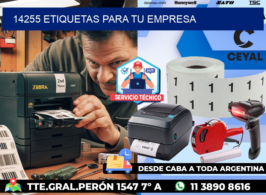 14255 etiquetas para tu empresa