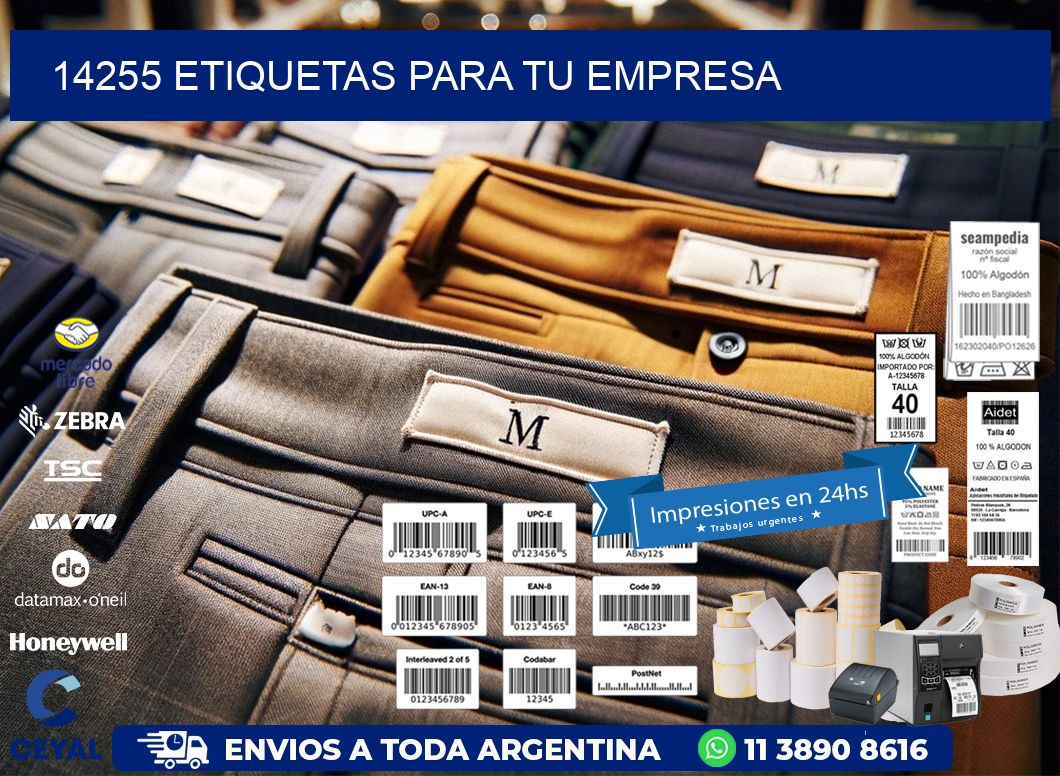 14255 etiquetas para tu empresa