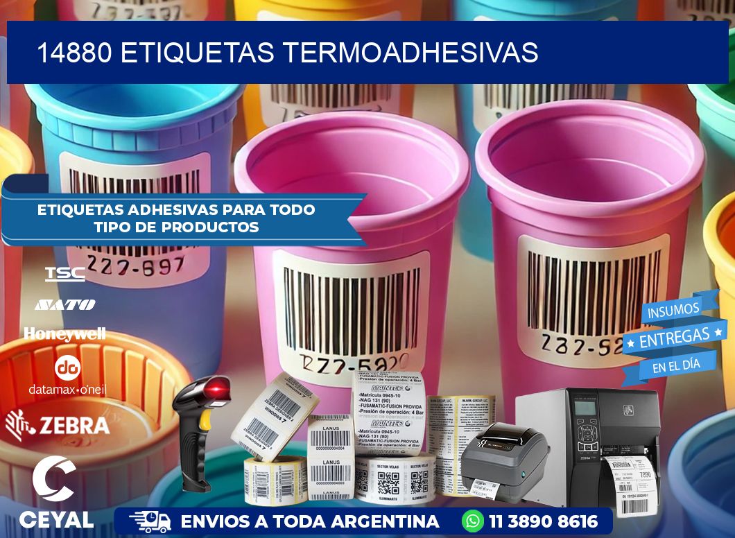 14880 etiquetas termoadhesivas