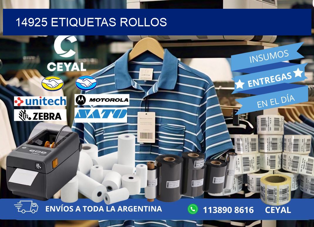 14925 etiquetas rollos