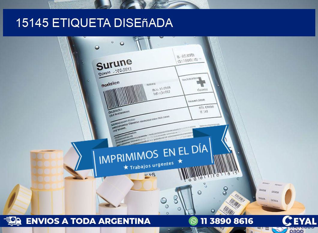 15145 etiqueta diseñada