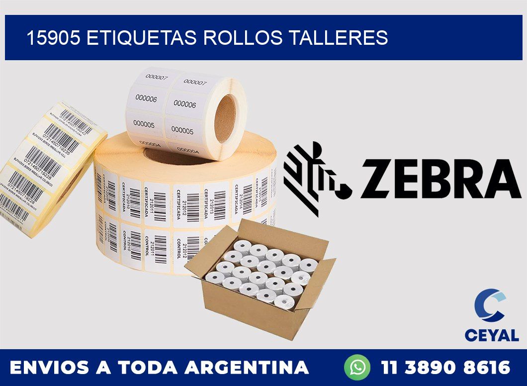 15905 etiquetas rollos TALLERES
