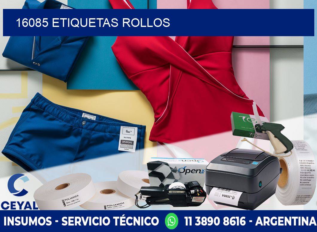 16085 etiquetas rollos