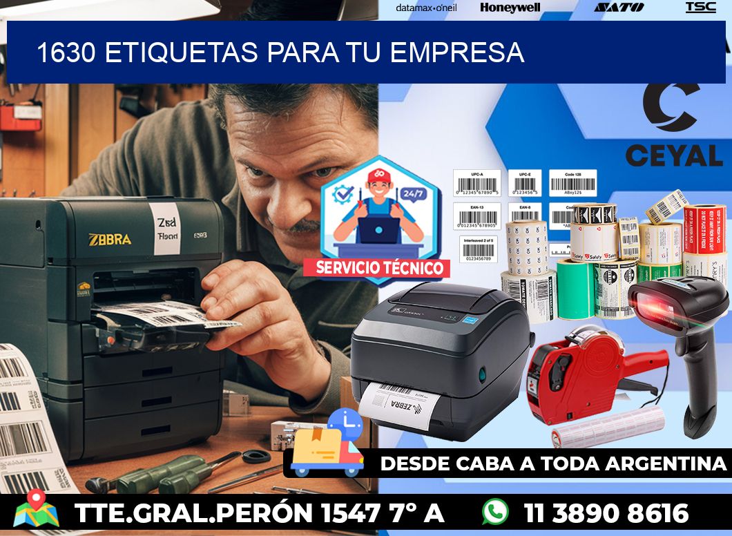 1630 etiquetas para tu empresa
