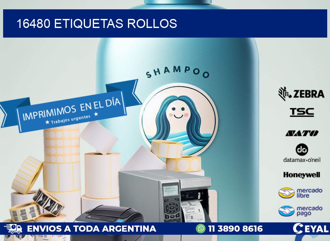 16480 etiquetas rollos