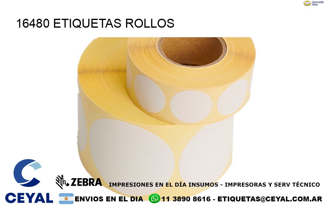 16480 etiquetas rollos