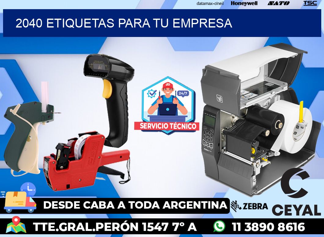 2040 etiquetas para tu empresa