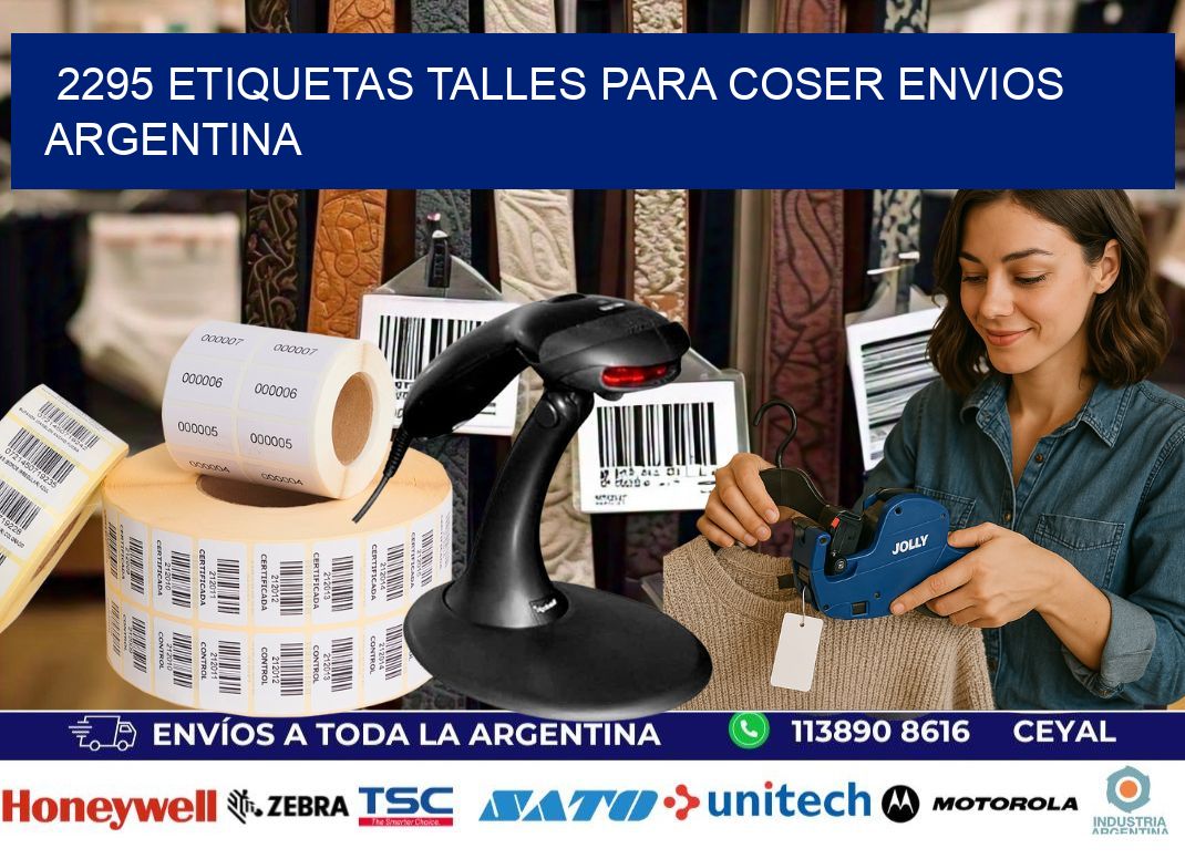 2295 ETIQUETAS TALLES PARA COSER ENVIOS ARGENTINA