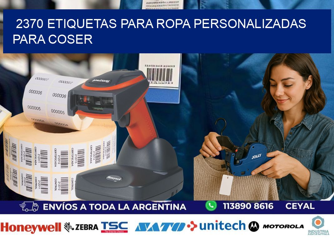 2370 Etiquetas para ropa personalizadas para coser