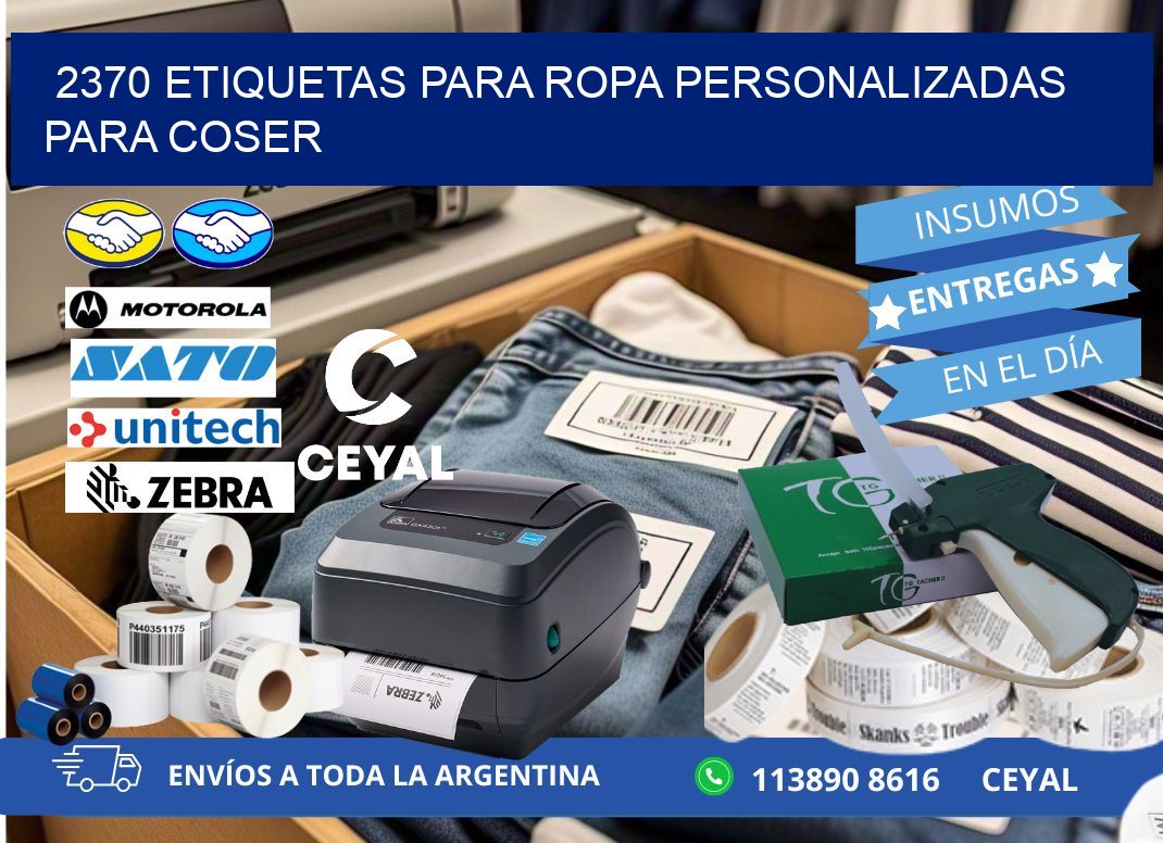 2370 Etiquetas para ropa personalizadas para coser