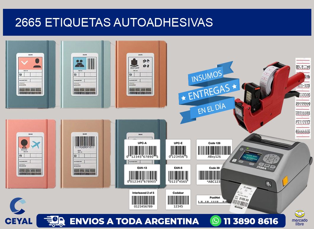 2665 etiquetas autoadhesivas