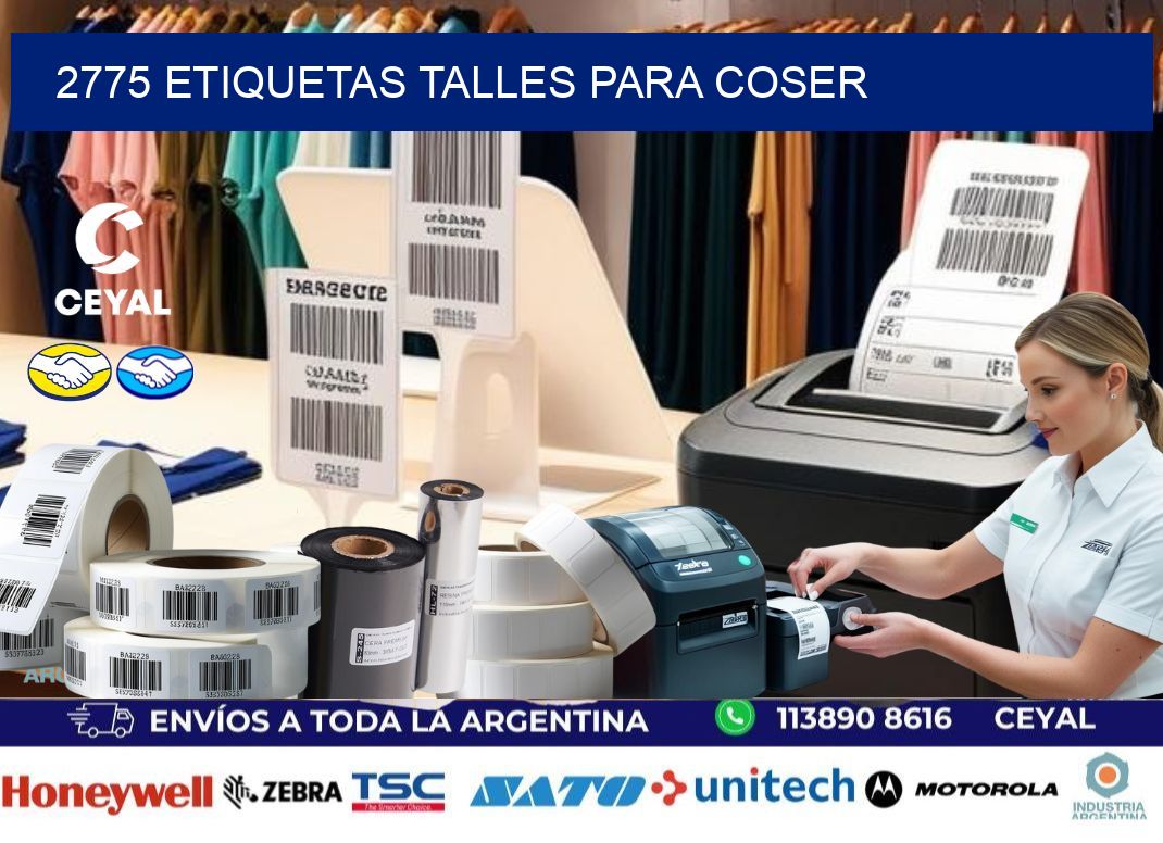 2775 ETIQUETAS TALLES PARA COSER