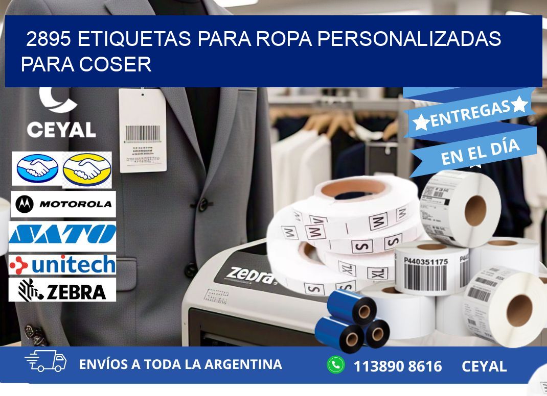 2895 Etiquetas para ropa personalizadas para coser