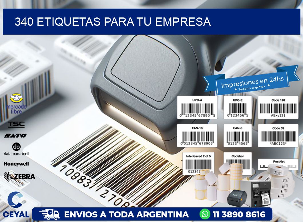 340 etiquetas para tu empresa