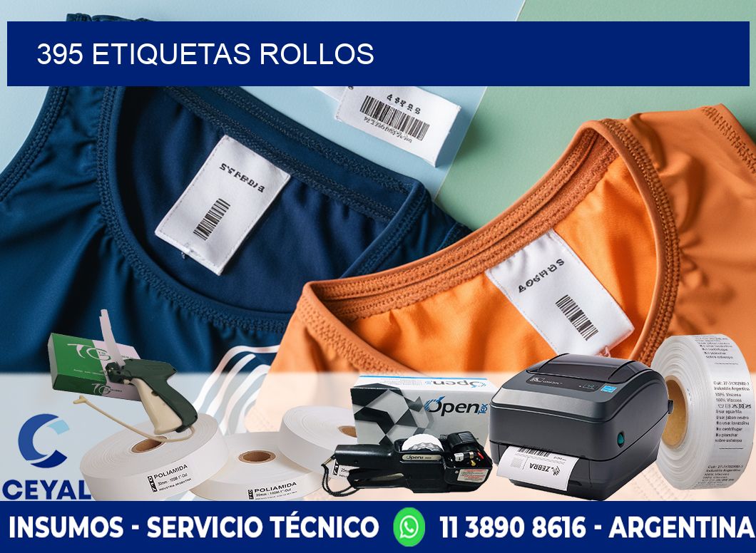 395 etiquetas rollos